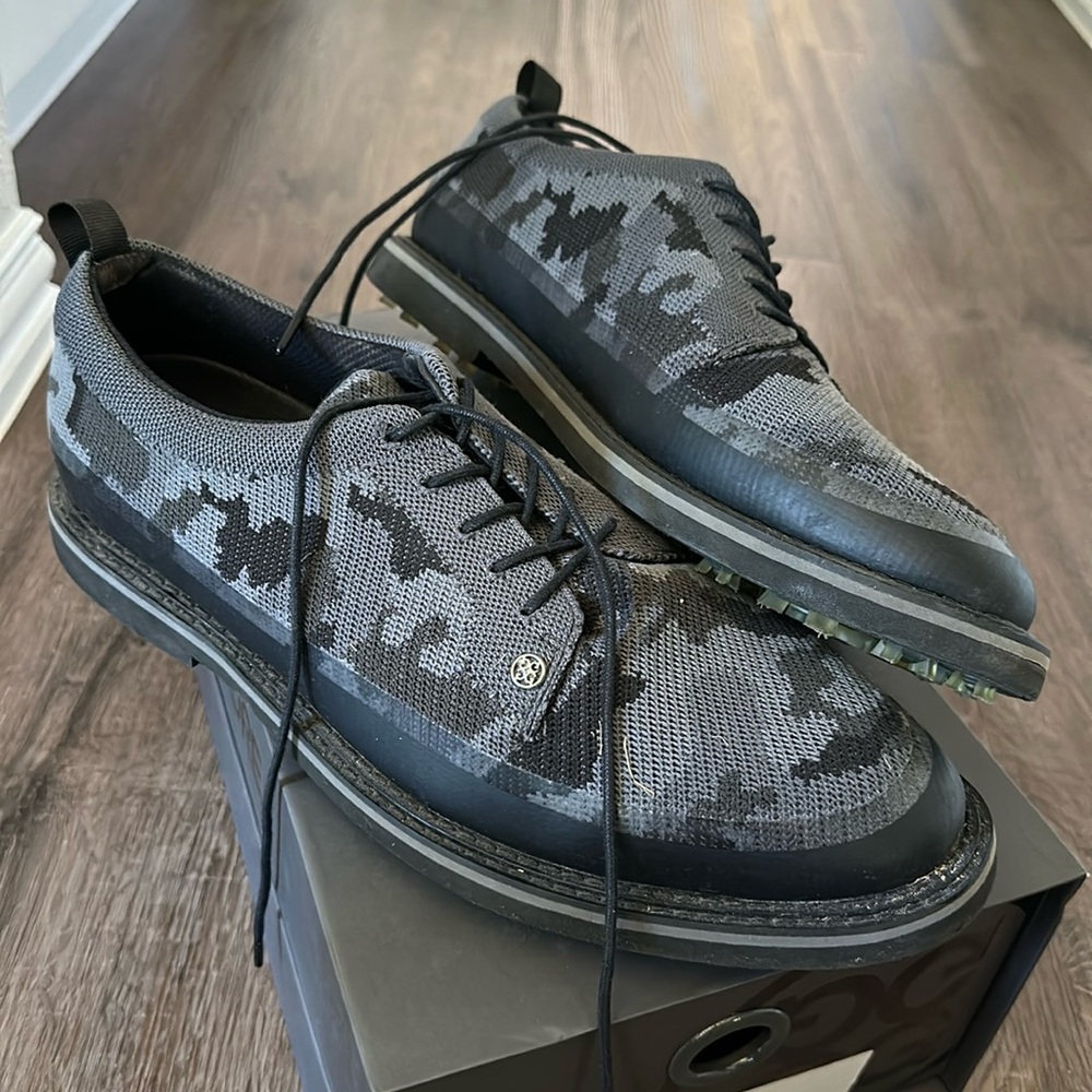 Men’s camo knit tuxedo gallivanter GFore golf shoes